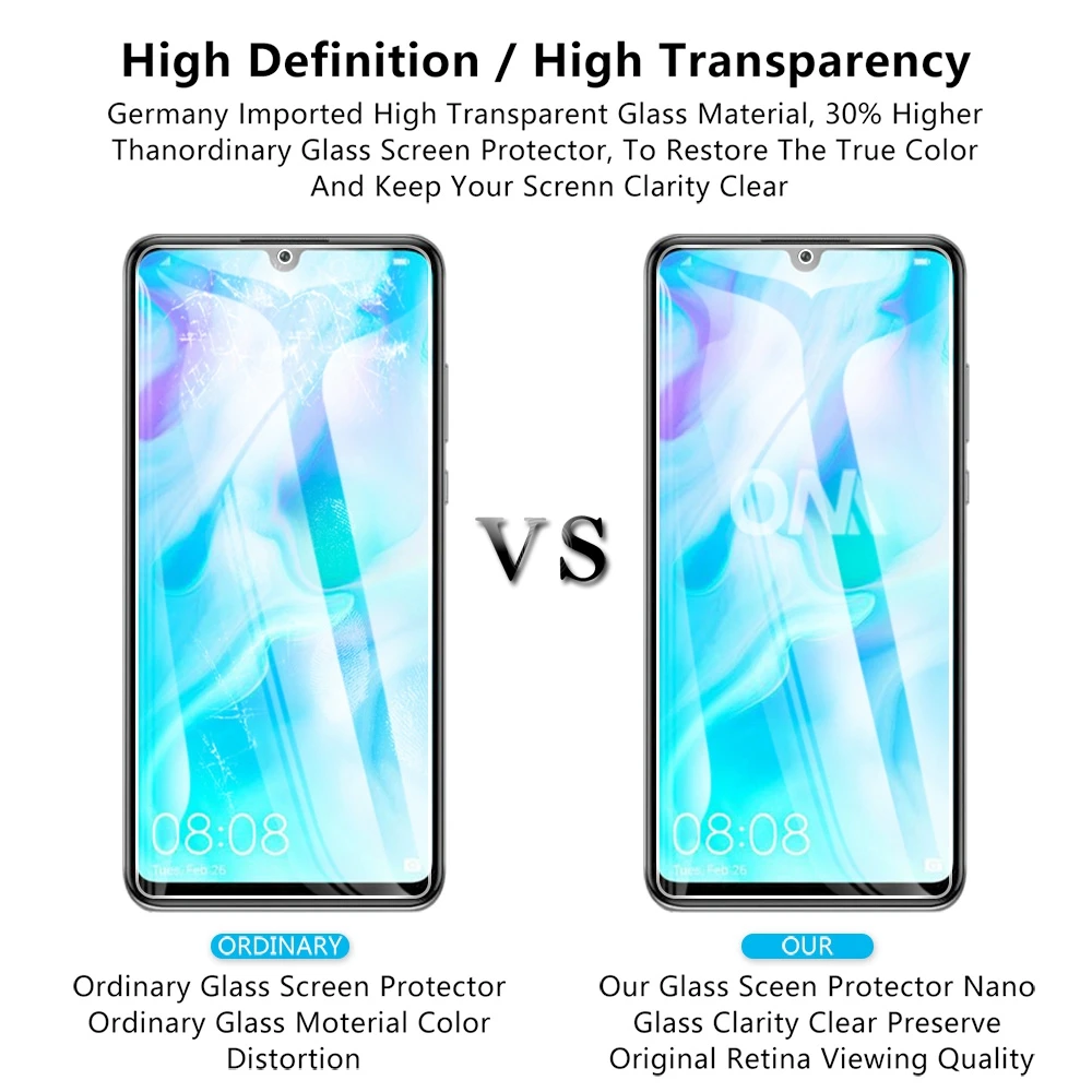 Закаленное стекло для Huawei P30 lite Защитное экрана 2.5D 9H закаленное 6 15 защитная