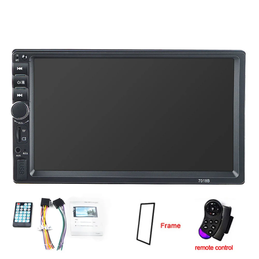 frame and control Автомагнитола 2din плеер Зеркало Ссылка Авторадио общие модели автомобилей 7 ''дюймовый ЖК сенсорный экран Bluetooth Авто Стерео камера заднего вида - Цвет: frame and control