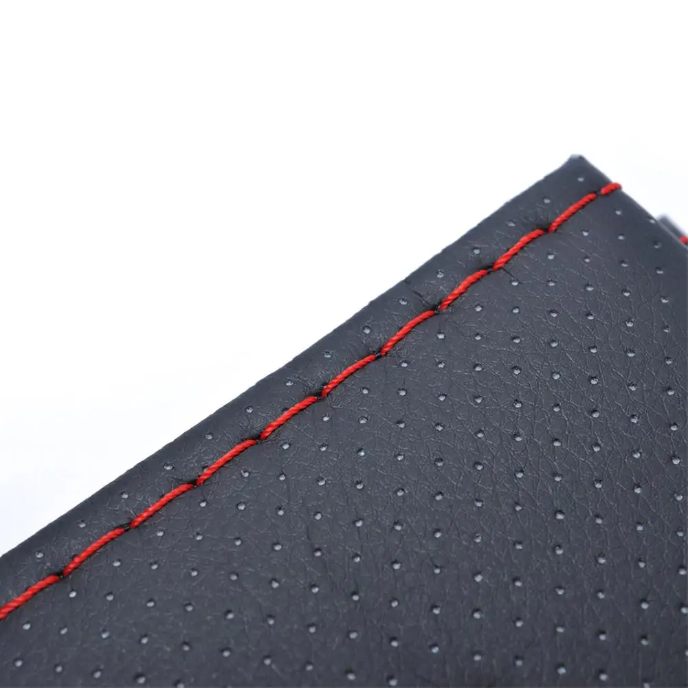 Чехол для руля из микрофибры диаметром 38 см черный и красный цвета | Автомобили