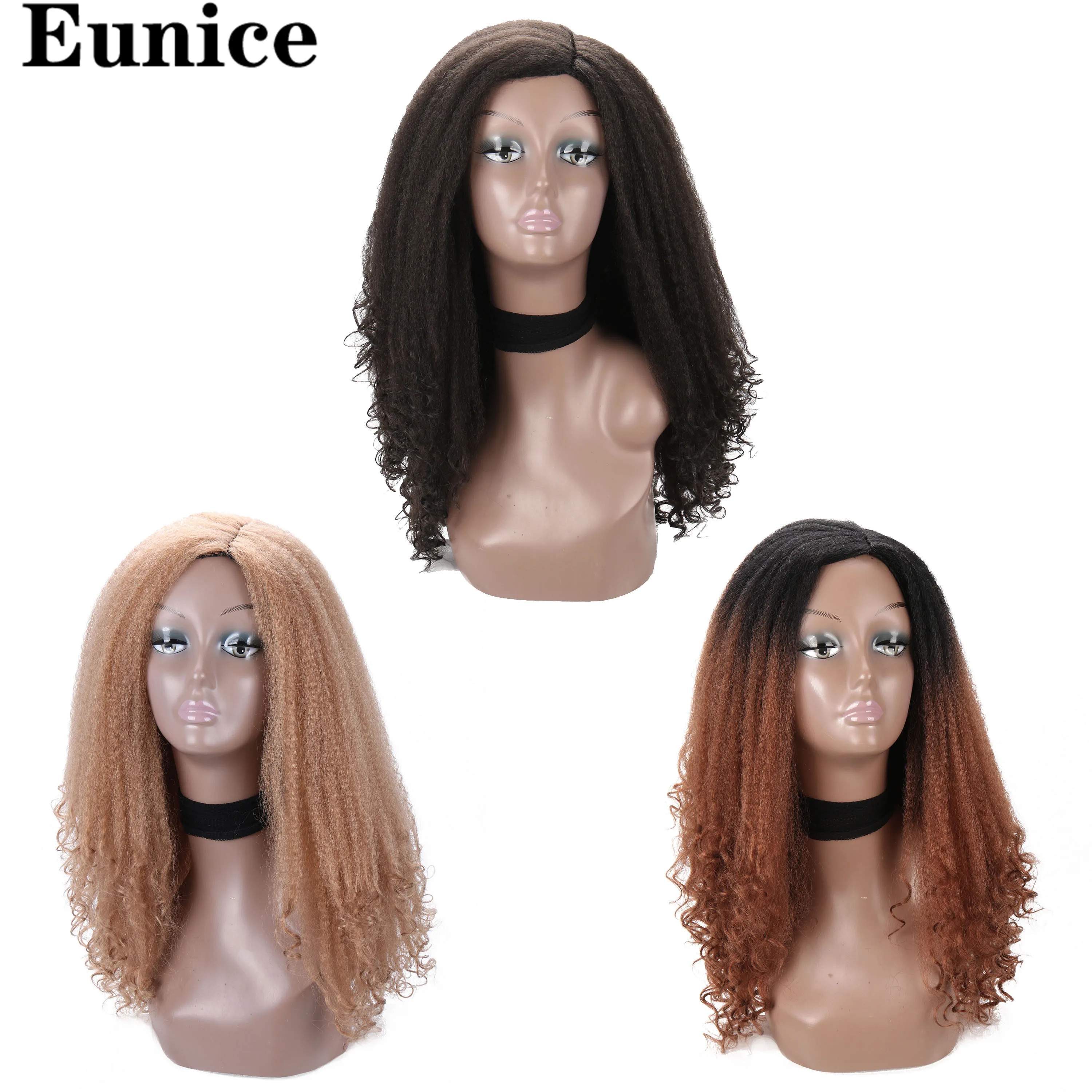 22 дюймов длинный кудрявый парик Омбре синтетические парики для черных женщин