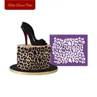 Леопардовый кружевной дизайн трафарет для торта тканевые сетчатые трафареты Свадебная форма для помадки торта инструмент для украшения торта кухонные аксессуары