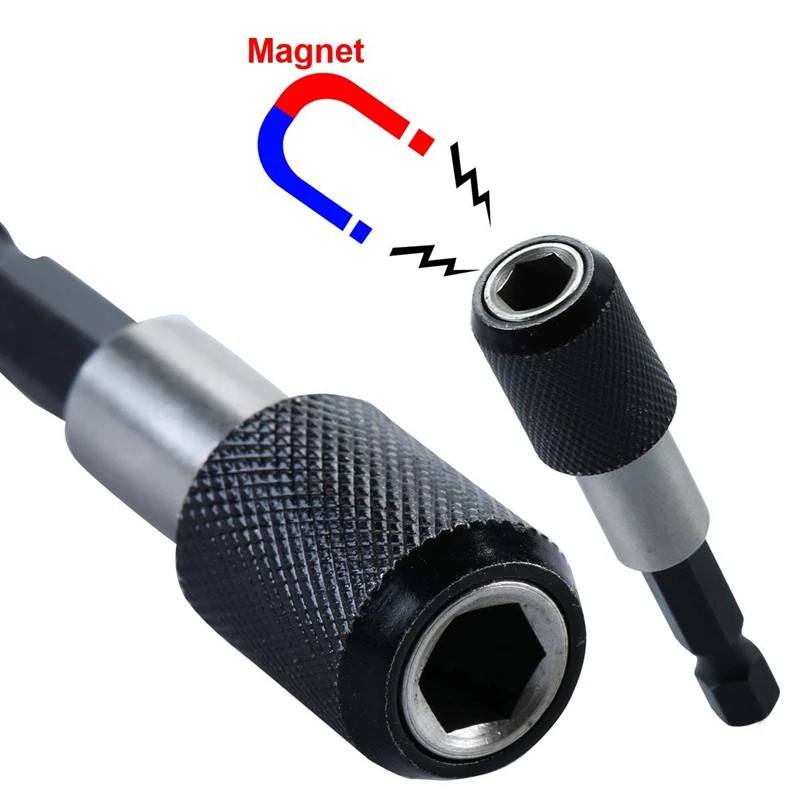 Набор быстросменных головок с шестигранным хвостовиком 1/4 дюйма netic bit holder для