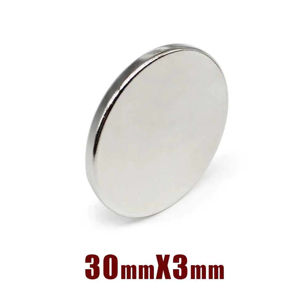 Дисковые мощные магнитные магниты Круглые неодимовые N35 30x3 мм большие