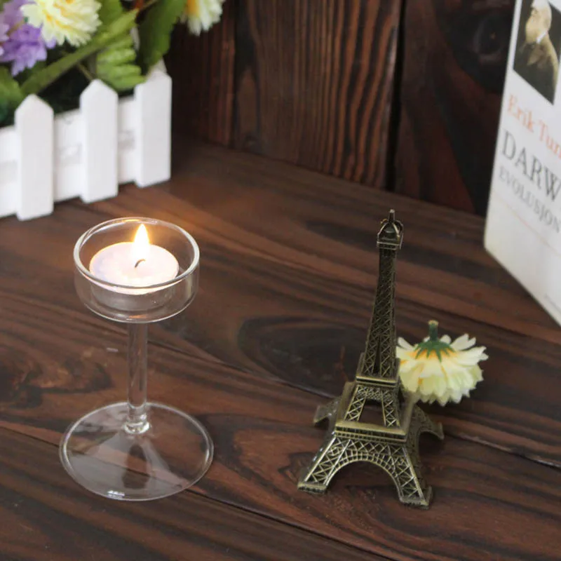 Европейский Высокий Подсвечник Стеклянный романтическое украшение для ужина GHS99