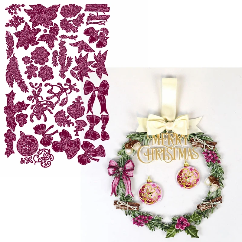 Декоративные праздничные украшения металлические Вырубные штампы листья бант