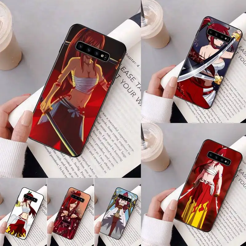 

Erza Scarlet Fairy Tail Custom Phone Case For Samsung Galaxy A50 A30 A71 A40 S10E A60 A50s A30s Note 8 9 S10 Plus S10 S20 S8