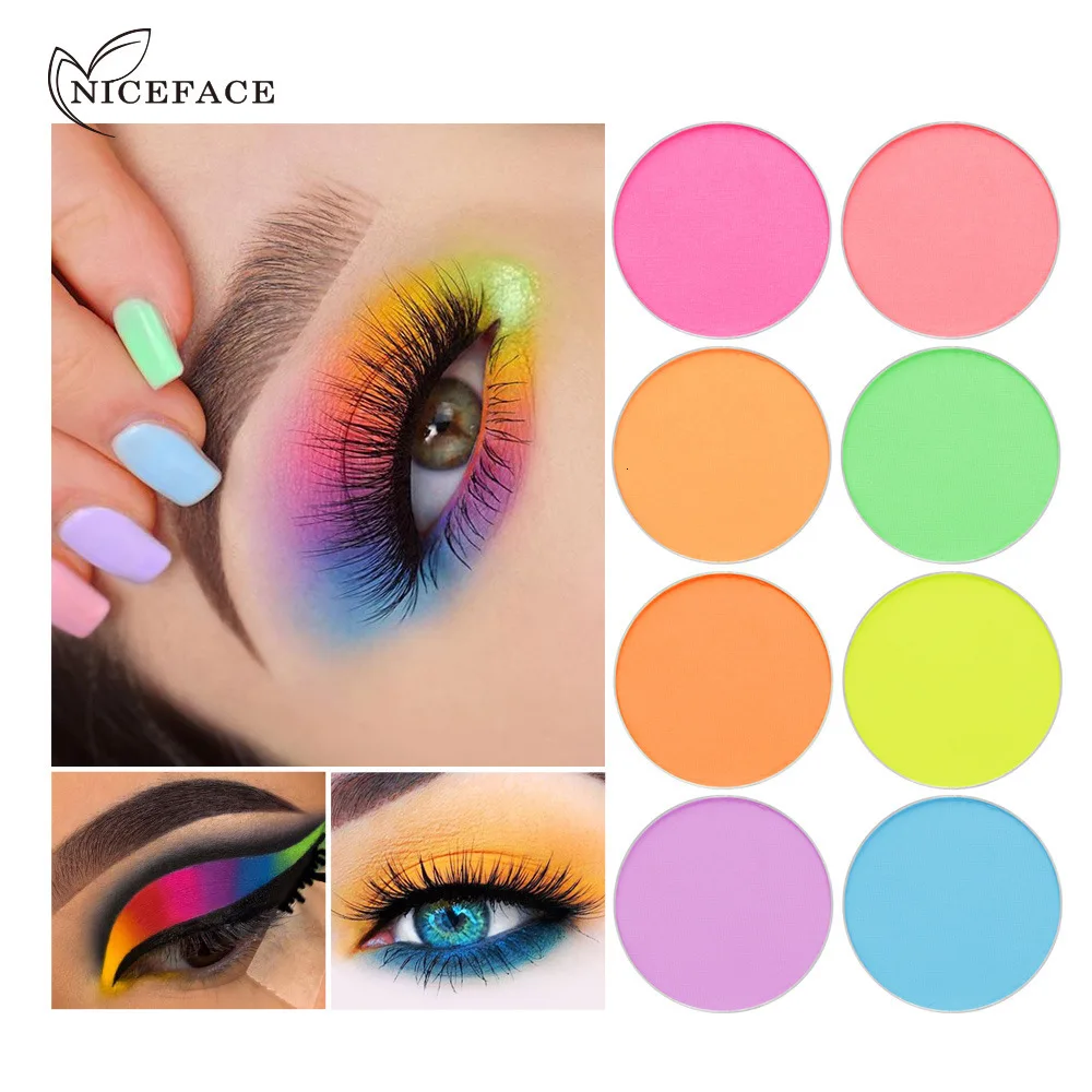 Niceface цветные одиночные тени для век блестящий пигмент макияж водостойкие