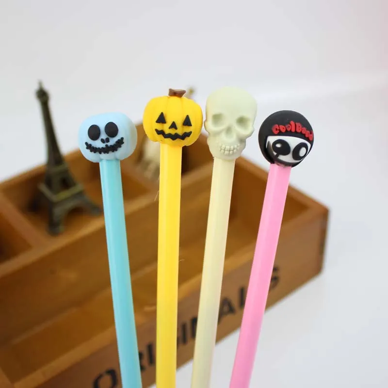 Cena 20 Sztuk Długopis Kreatywny śliczne Dyniowa Głowa Długopis żelowy Styl Halloweenowy Papiernicze Hurtownia Uczeń Z Czarnym Wkładem Canetas Atacado