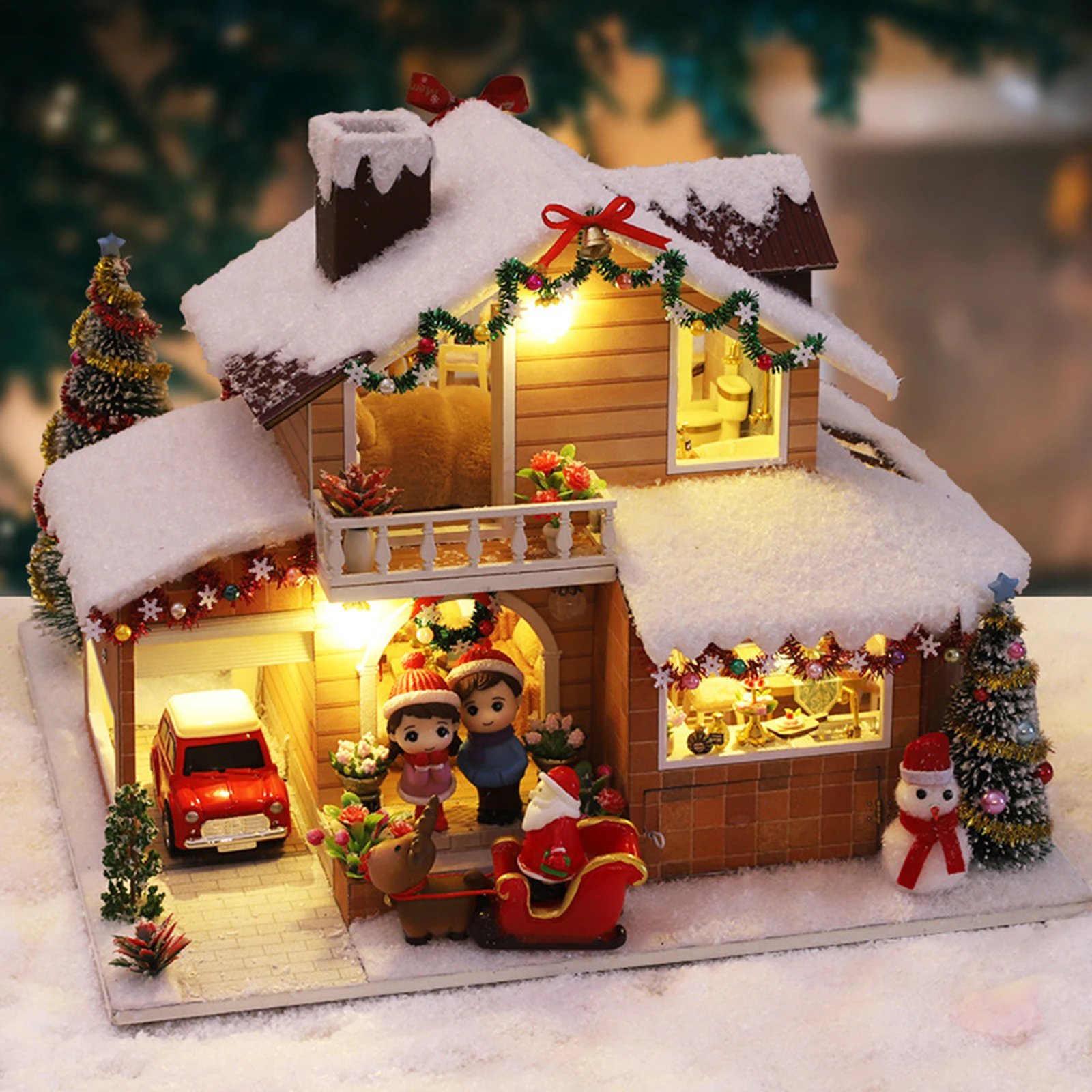 

DIY Miniature Doll House Miniature Dollhouse Toys LED Miniature House