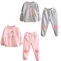 children clothes spring autumn fashion casual girls outfits cute sweatshirt pants 2pcs kids tracksuit for girls clothing set