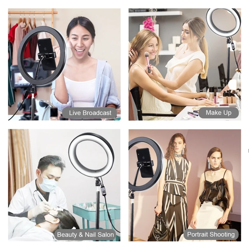 

12 Inch Photography Dimmable LED Ring Light Vlogging Selfie RGB Full Color Video Light Music Linkage Bluetooth Control