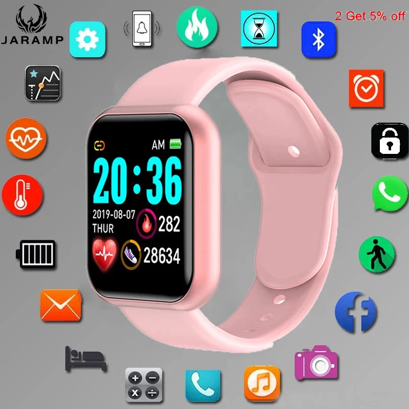 

Y68 Smart Watch Men Women Digital Watches Bluetooth Fitness Tracker D20 Smartwatch Electronic Clock for Huawei relogio Xiaomi