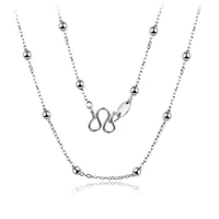 pt950 pure platinum 950 chain shiny elegnat o beads link necklace best gift 1 8 2 1g 18inch l