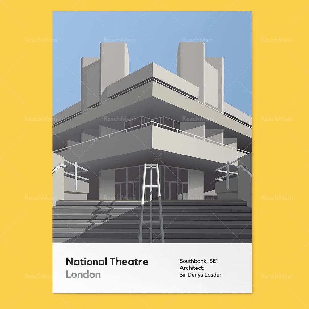 Плакаты/модеры Barbican Center Quaker Court Islington thкемс миднань Национальный театр House