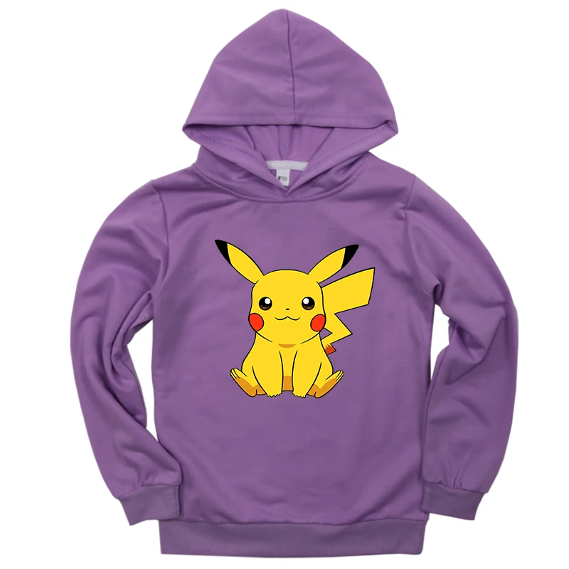 Hoodies 1 Зимние толстовки для детей ясельного возраста; милая толстовка с принтом покемона для мальчиков и девочек; повседневная детская блузка с длинными рукавами - Цвет: Hoodies 1