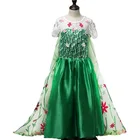 Платье Эльзы для девочек; Костюмы с Анной Снежной Королевой; Платья для костюмированной вечеринки; Детская одежда; Fantasia Vestido
