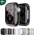 Чехол для Apple Watch, чехол 44 мм 40 мм iwatch 38 мм 42 мм, аксессуары, мягкий бампер из ТПУ, Защита экрана для apple watch серии 5 4 3 6 Se