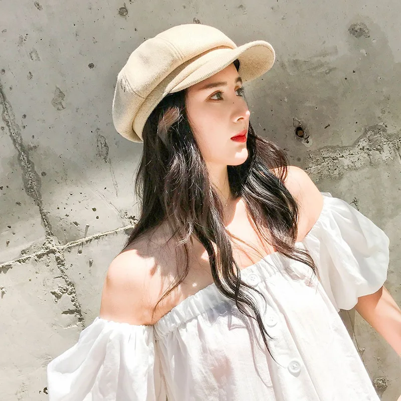 Новая осенне-зимняя женская шапка мужские береты в ретро стиле повседневная