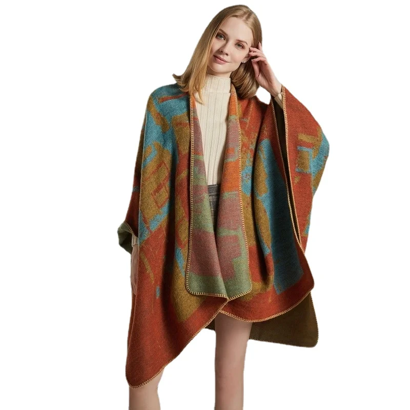 

luxury cloak Scarf Cashmere knitted Tassels autumn winter Pashmina Scarves Shawls Wraps Bufanda invierno chalechal xarope capa