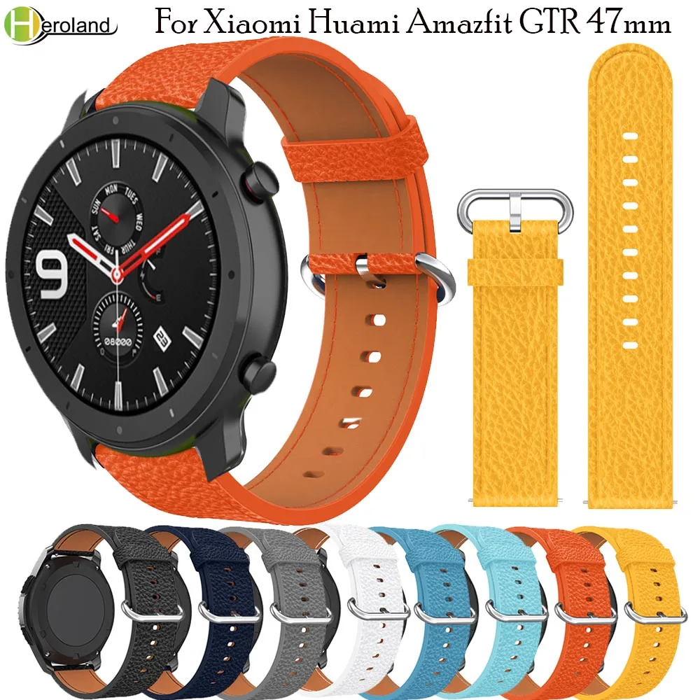 Hero iand Премиум кожаный ремешок для часов 22 мм ремешок для Huami Amazfit GTR 47 мм/Stratos 2 2 S/браслеты soprt модный браслет