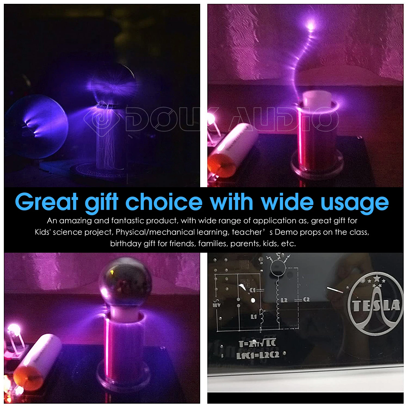 Вспышка для наушников Douk искровая катушка Тесла сенсорная искусственный