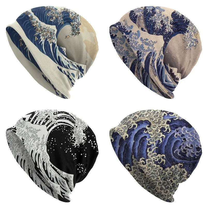 

The Great Wave Off Kanagawa Beanies Caps For Men Women Unisex Cool Winter Warm Knitting Hat Adult Katsushika Hokusai Bonnet Hats