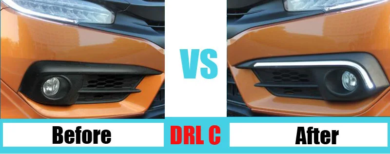 12V авто светодиодный DRL Габаритные огни Задний бампер стоп светильник хвост светильник противотуманная фара для Honda Civic 10th