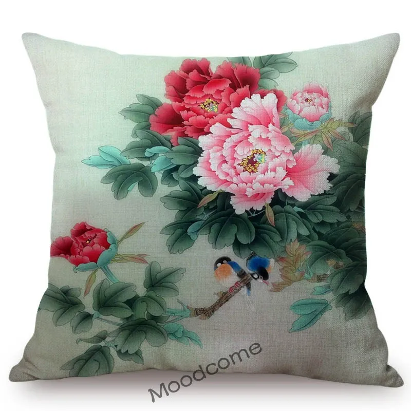 Восточный Культурный украшения акварель пион платье с цветочным узором в