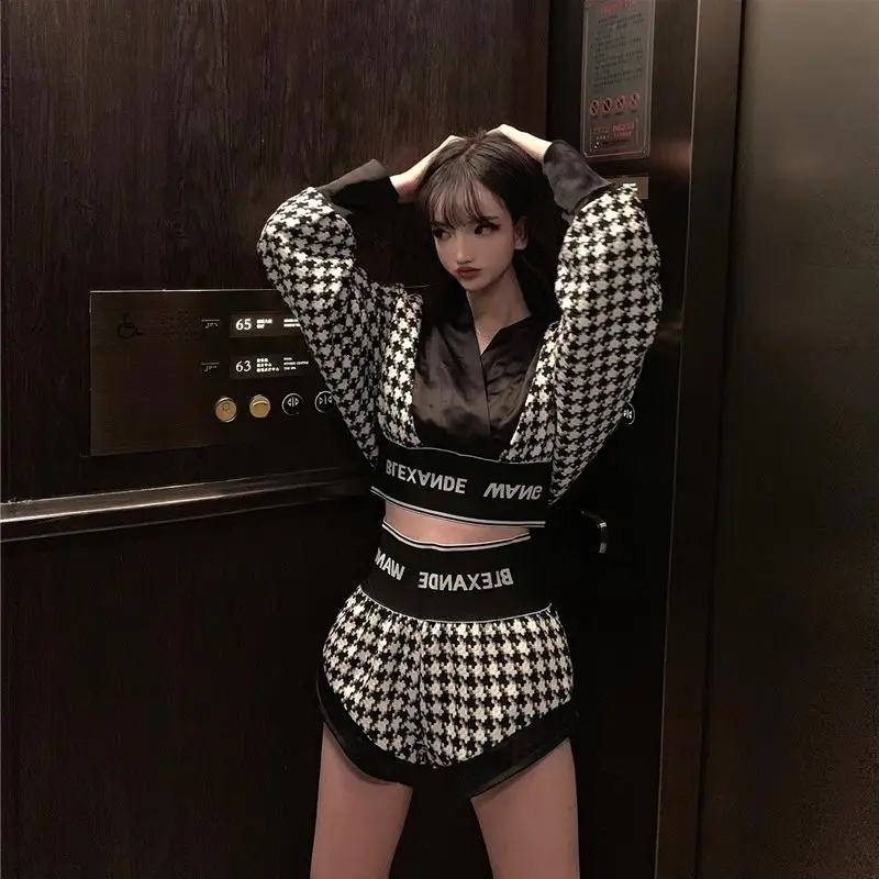 2 шт. комплект в Корейском стиле размера плюс из двух предметов для женщин