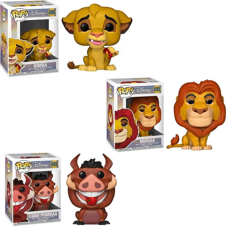 Funko POP аниме лев Король SIMBA LUAU PUMBAA MUFASA фигурки героев кино Аниме фильм игрушки для