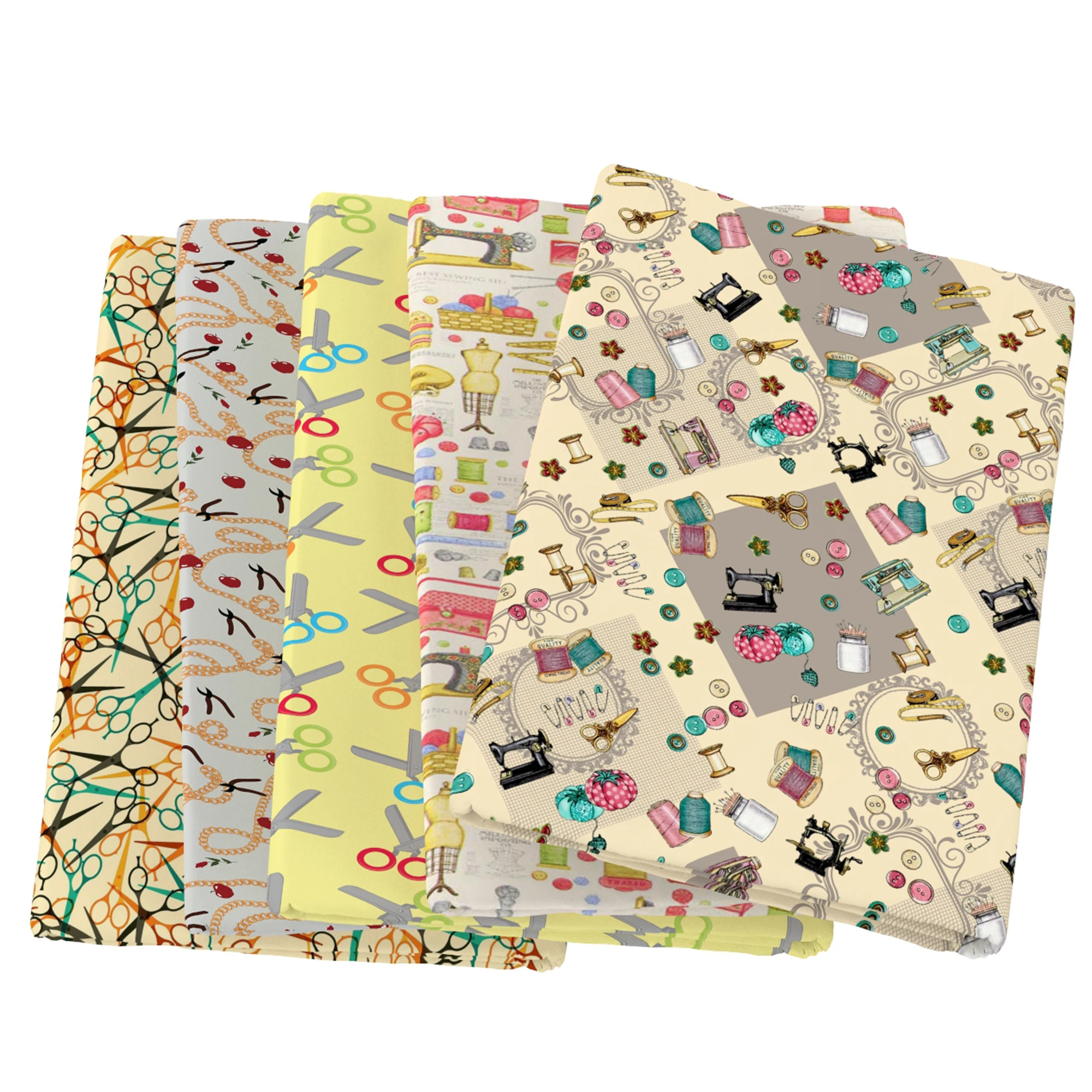 Швейная машинка швейная нить Лоскутная Печать хлопчатобумажная ткань для тканей