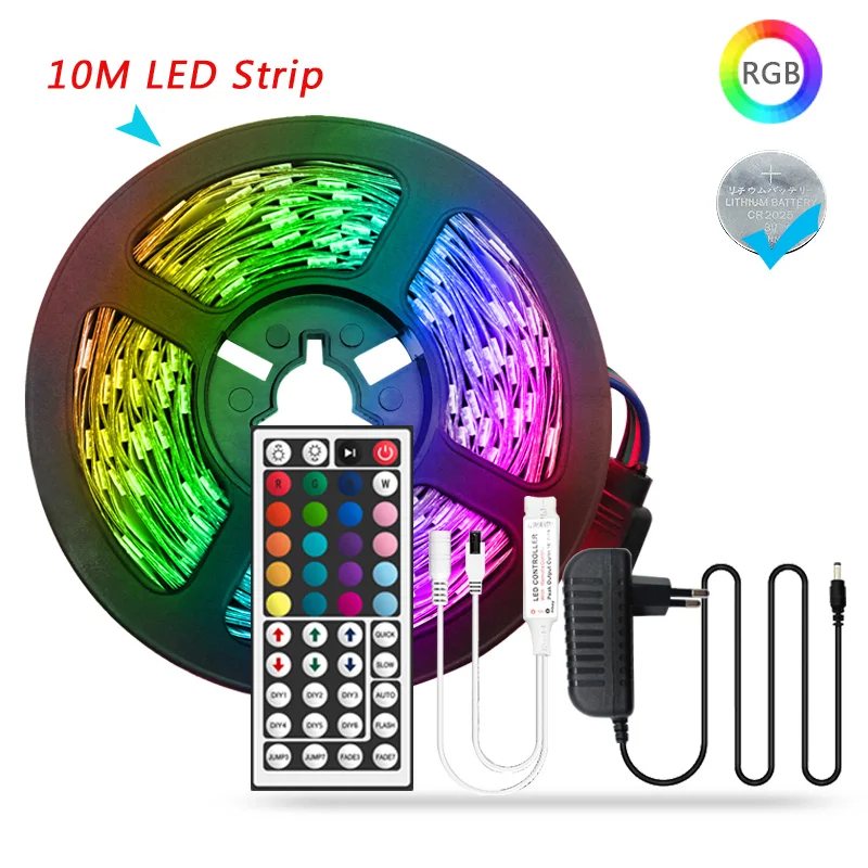 

5 м 10 м цветных (RGB) светодиодных лент светильник 5050 SMD 2835 DC12V 15 м/20 м не обладает водонепроницаемостью: гибкая светодиодная лента светильник ing ...