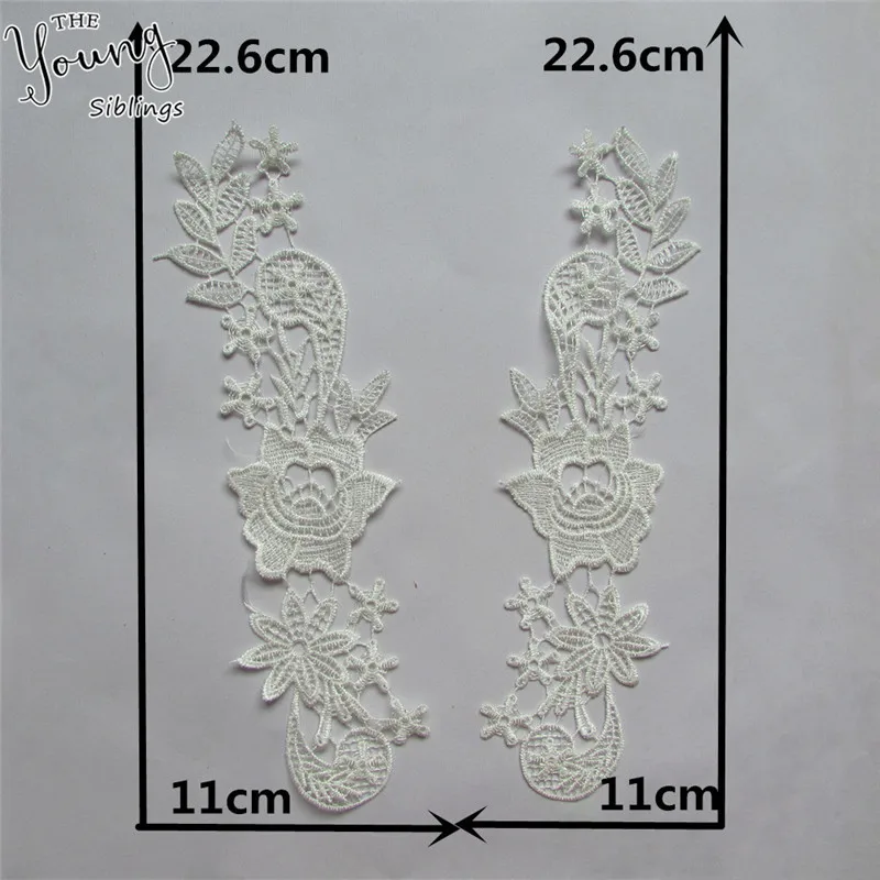 2PCS SALE Модный стиль вышивка DIY ABS жемчужное кружево вырез шитье кружевной воротник украшение невесты свадебное платье костюм наклейка - Цвет: 2PCS SALE