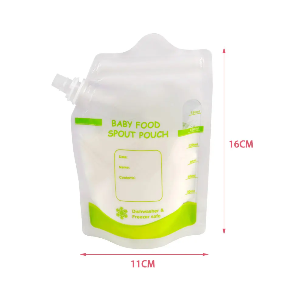 

10pcs High Quality Resealable Fresh Baby Food Pouches Feeding Supplies Bag Double Zippers Reusable Food Box For Newborn