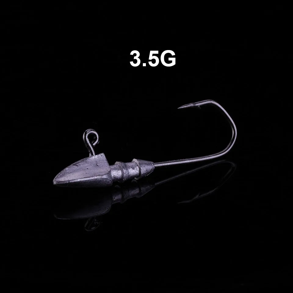 Ходить Рыбы 5 шт./лот приманка со свинцовым рыболовного крючка колючий Jig Head