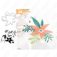 delicate flowers metal cutting die and stamps scrapbooking background diy decoration craft embossing