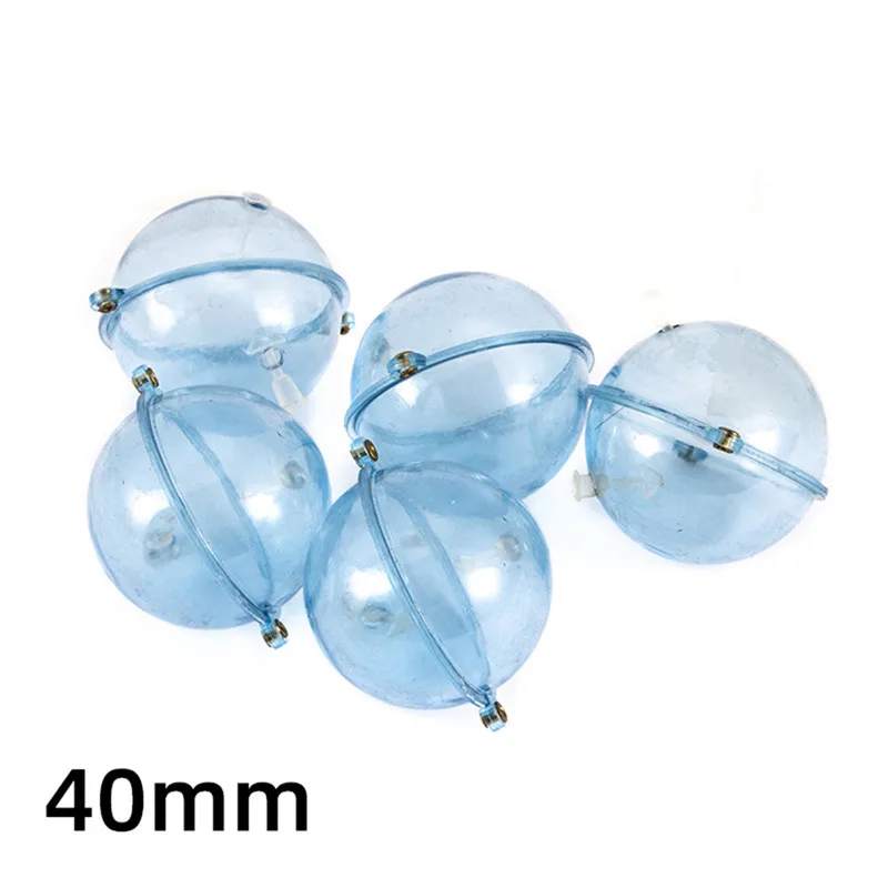 40mm-BLUE 5 шт./компл. рыболовный поплавок Пластик шарики водный шар пузырь плавает снасти морской рыбалки, времяпрепровождения на улице аксессуары синий и красный цвета 25/35/40 мм - Цвет: 40mm-BLUE