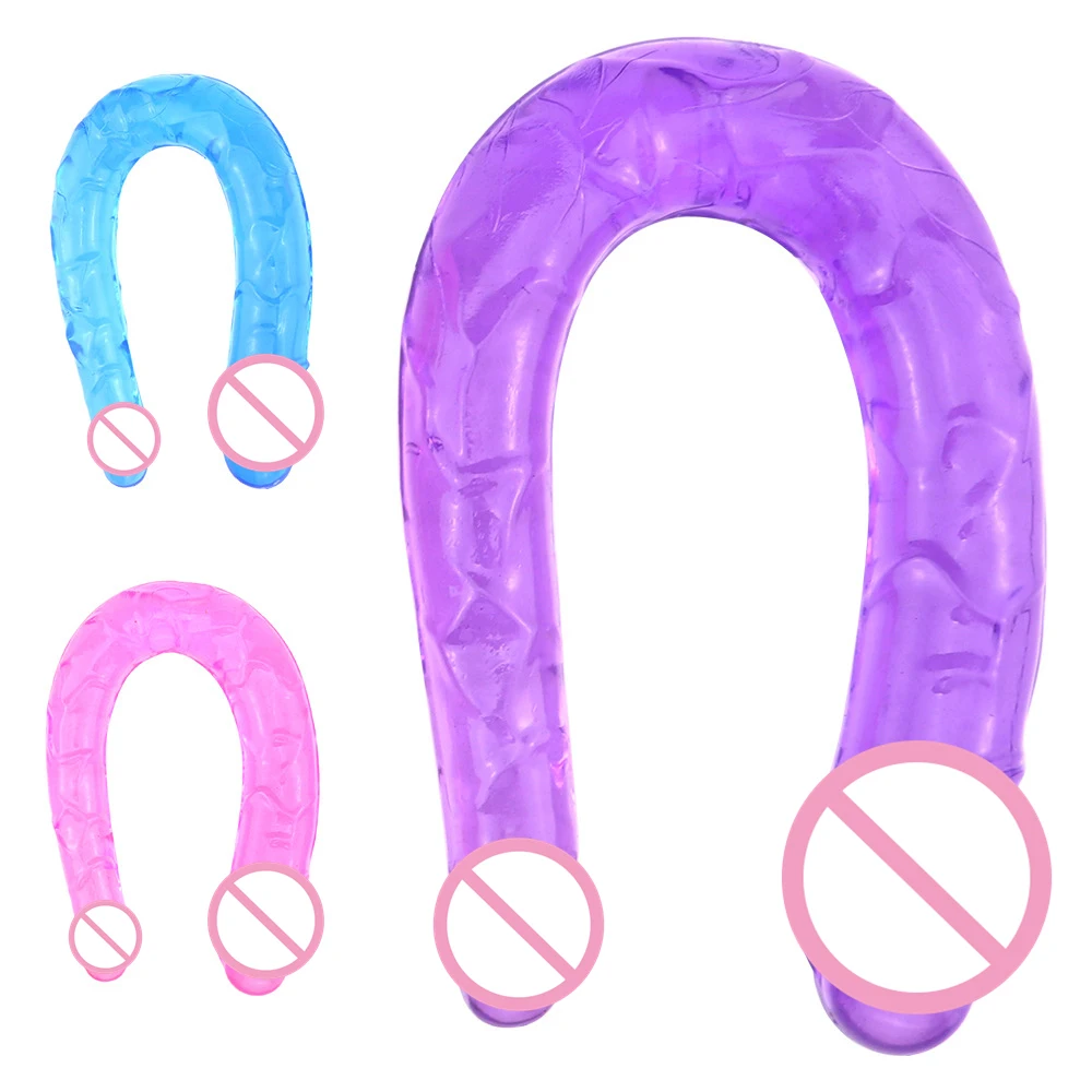 31 см двойная длинная мягкая железная фаллоимитатор для лесбиянок вагинальная