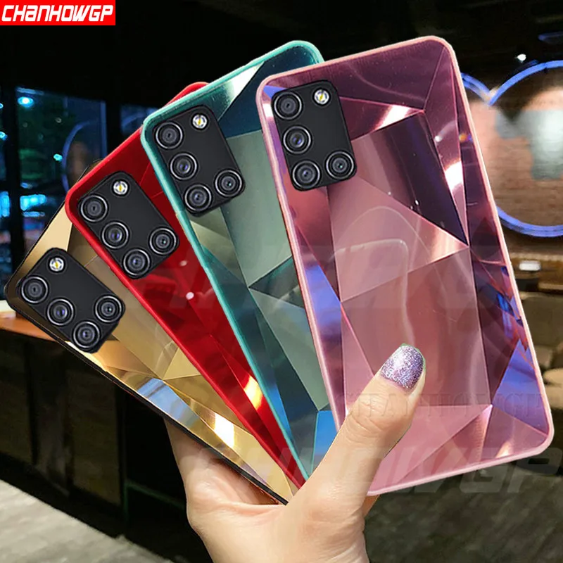 Зеркальный мягкий чехол из ТПУ для Samsung Galaxy A21S A51 A71 A01 A11 A31 A41 A70 A50 A30 A40 A20 A10 A30S M11 M21