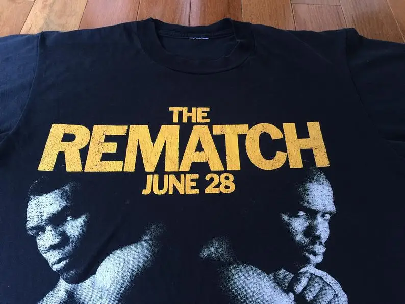 Футболка с надписью The Rematch футболка коротким рукавом и круглым вырезом для бокса