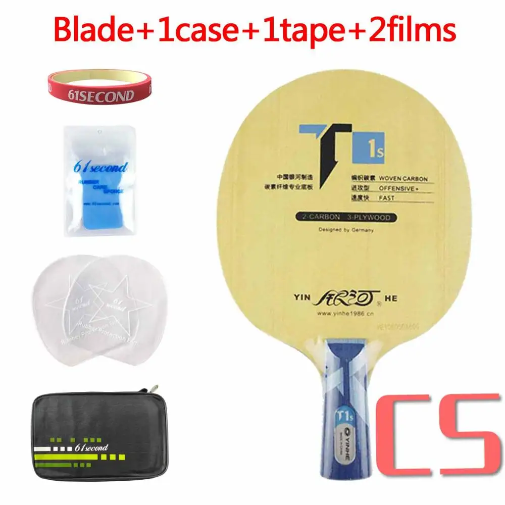 CS with F 1case YINHE T-1S T1S настольный теннис лезвие T-1 T1 ракетки пинг понг летучая мышь лопасть - Цвет: CS with F 1case
