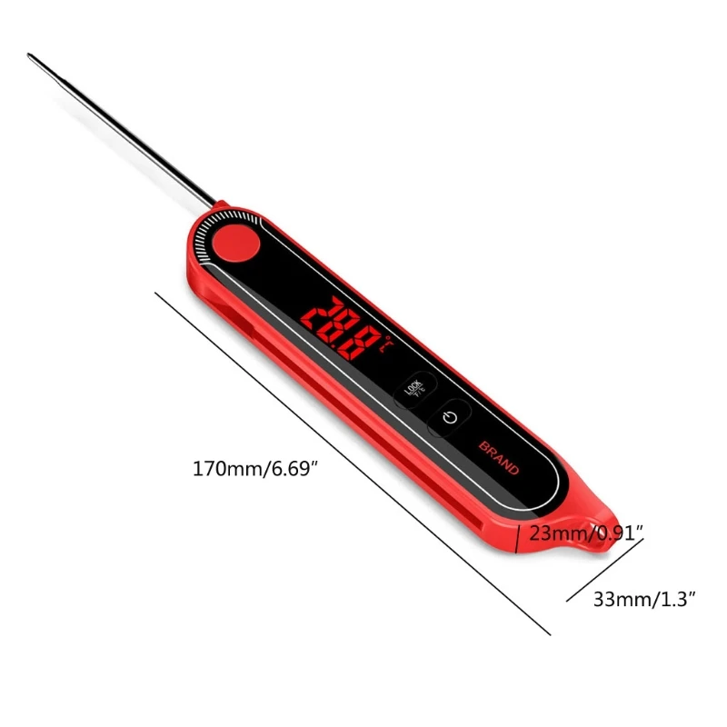 

Instant Read Meat Thermometer Digital Food Thermometer with Foldable Probe