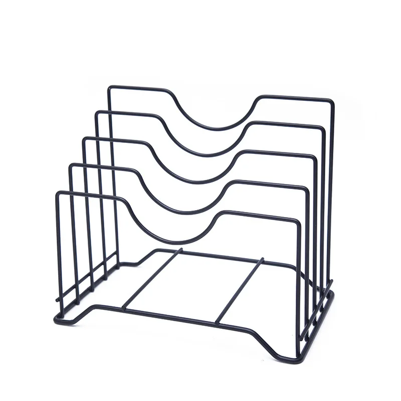 

Simple Iron Multi-Purpose Plate Pot Cover Multi-Layer Storage Rack Kitchen Tabletop Multi-purpose Pot Cover Shelf