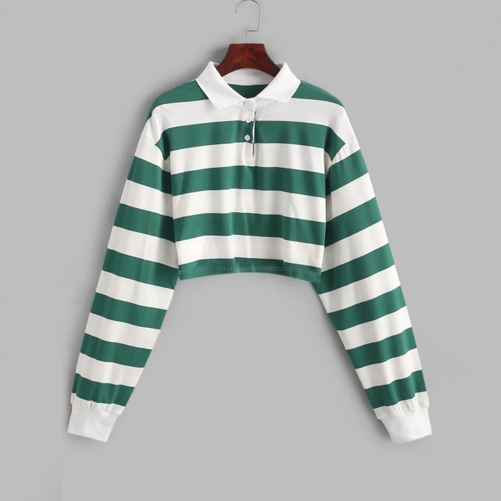 Womens Color Stripe Print Button Long Sleeve Pullover Hoodies Sweatshirt Tops Streetwear Women Oversized Hoodies Sudaderas
