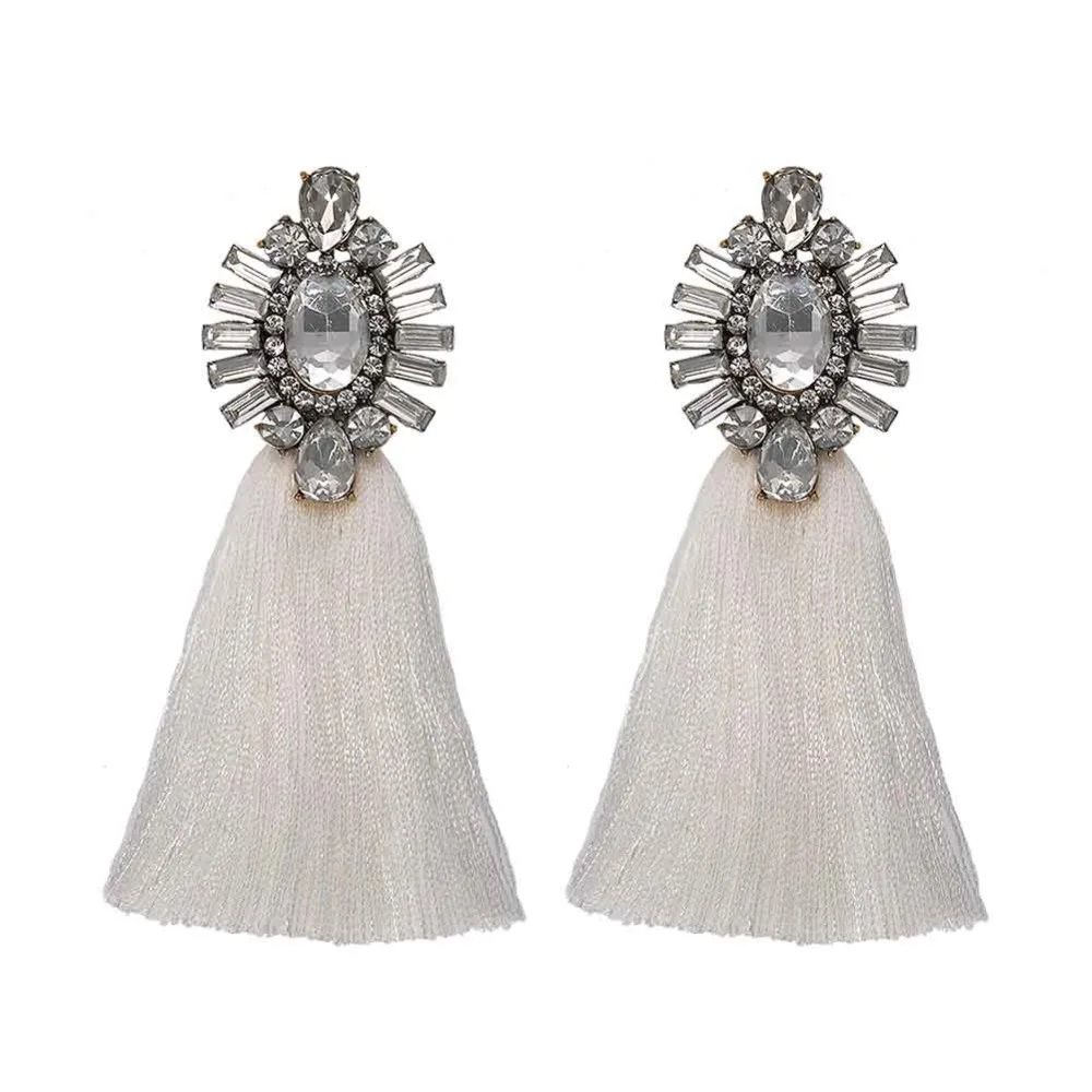 Dvacaman, Кристальные серьги с бахромой, Boho, ЭТНИЧЕСКАЯ подвеска, висячие серьги для женщин, вечерние, свадебные Висячие серьги, массивное ювелирное изделие