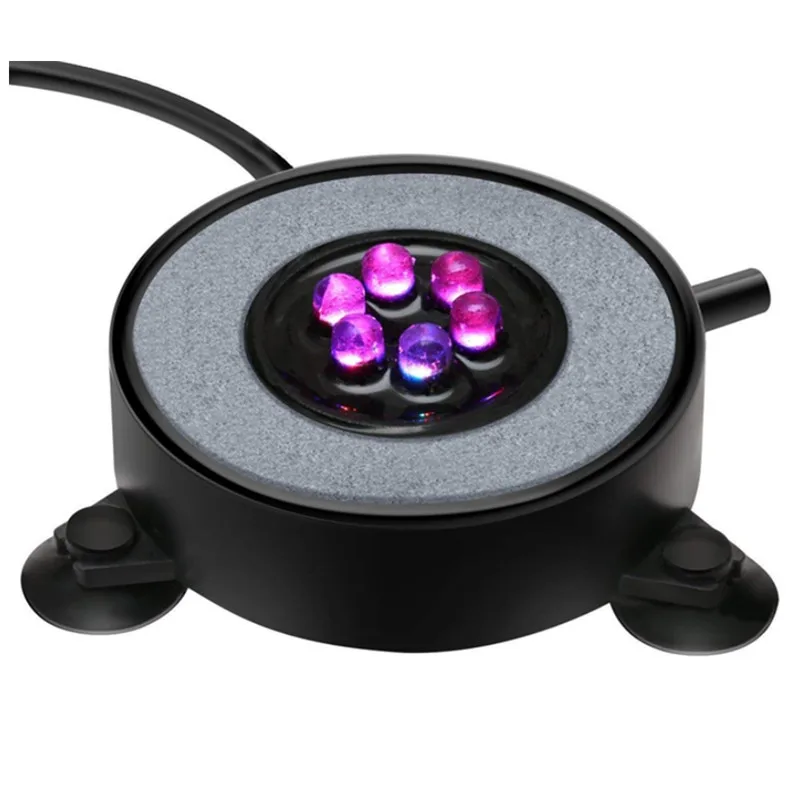1pcs Led Aquarium Air Bubble Light Fish Tank Curtain Stone Disk with 6 Color Changing Leds Support Dropshipping | Лампы и освещение
