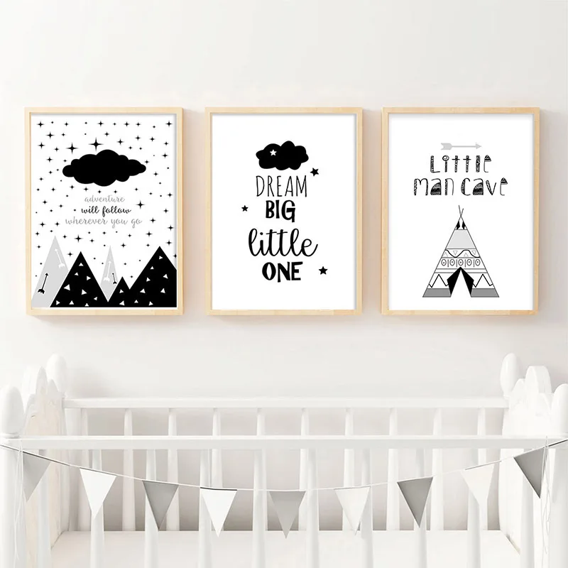 Мультяшная цитата для детской комнаты холст художественные плакаты печатные