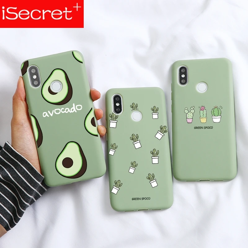 Мягкий чехол из ТПУ с изображением кактуса авокадо для Xiaomi Redmi Mi 9 A3 Note 8 8T 4X Pro 5 Plus 6