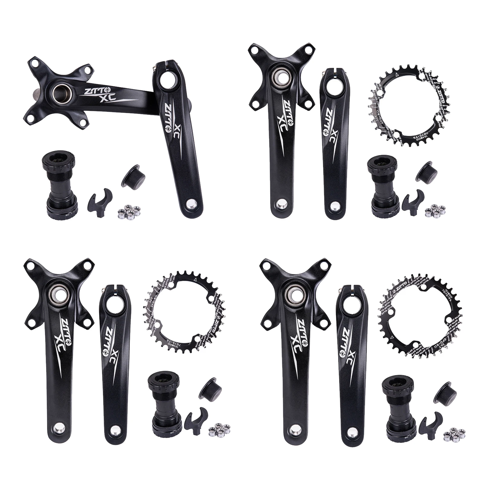 

170mm Crankset Mountain Bike Crank Arms w/ Bottom Bracket Bicycle Parts Aluminum Alloy Crankset For MTB Road Bike Accessories