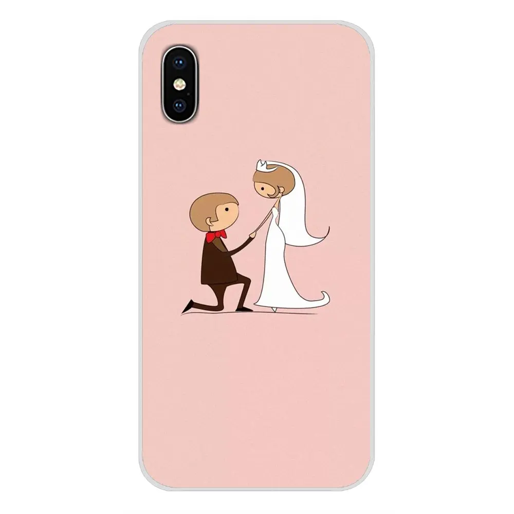 Свадебные чехлы для невесты и жениха Xiaomi Redmi Note 3 4 5 6 7 8 Pro Mi Max Mix 2 2S Pocophone F1